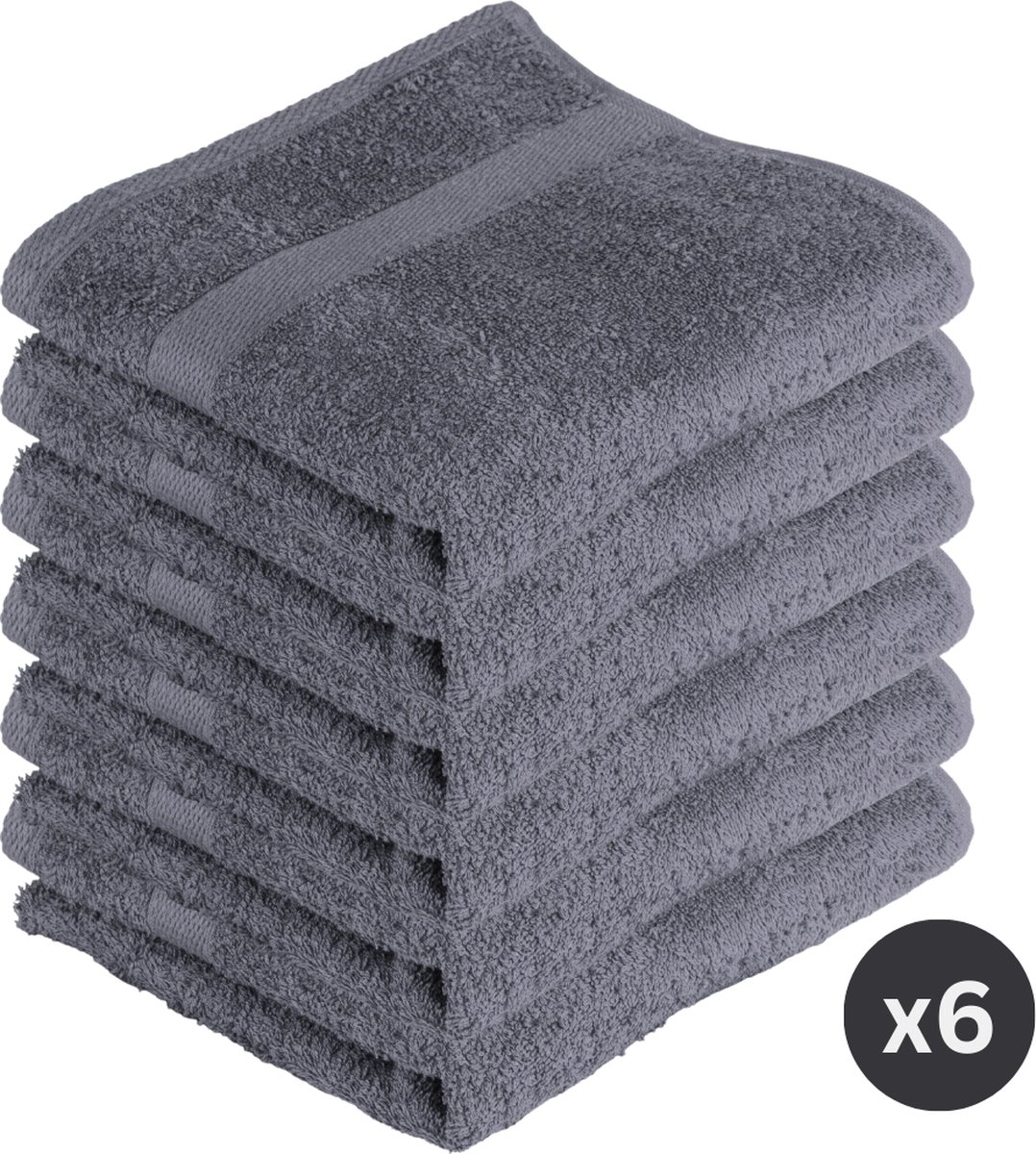 TISECO HOME STUDIO - Handdoek RIVA - SET/6 - 100% katoen - 450 g/m² - 100% katoen - superzacht en zeer absorberend - 50x100 cm - Blue stone