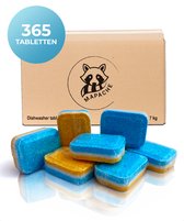 Tablettes pour lave-vaisselle 365 pièces - Film soluble - 3 couches - Pack économique - Mapache
