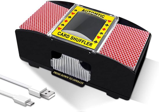 Foto: Deckdrunks kaartenschudmachine set met speelkaarten kaartenschudder schudmachine card shuffler