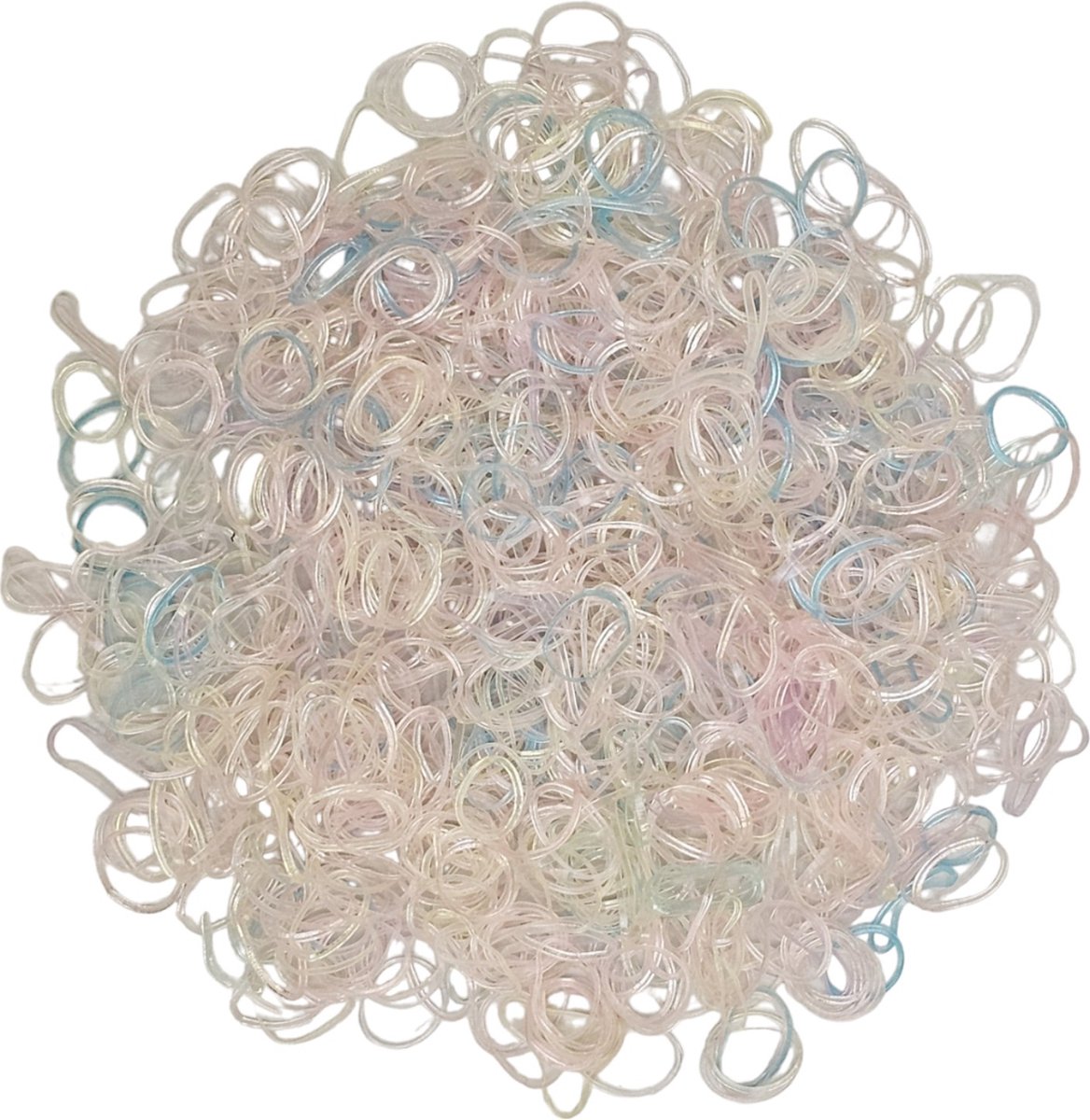 1000x Gekleurde Mini Elastiekjes - Haarelastiekjes - Paardenelastiekjes - Meisjes - Baby - Kinderen - Haar Elastiekjes - Elastiek - Extra Sterk - Transparant Mix - 1000 Stuks
