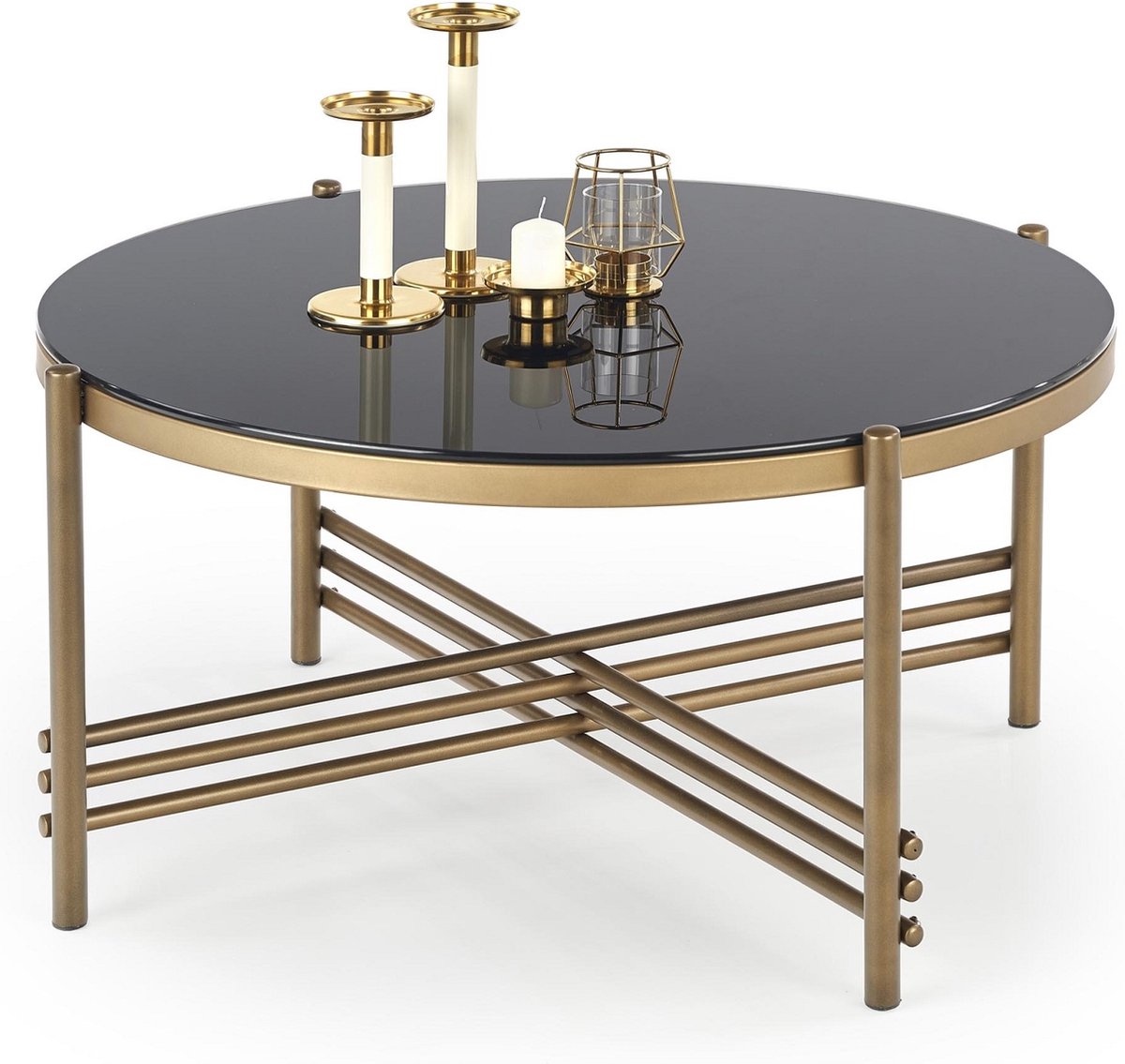 home style Ronde salontafel Ismena 80 cm breed in zwart