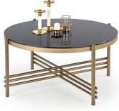 Ronde salontafel Ismena 80 cm breed in zwart