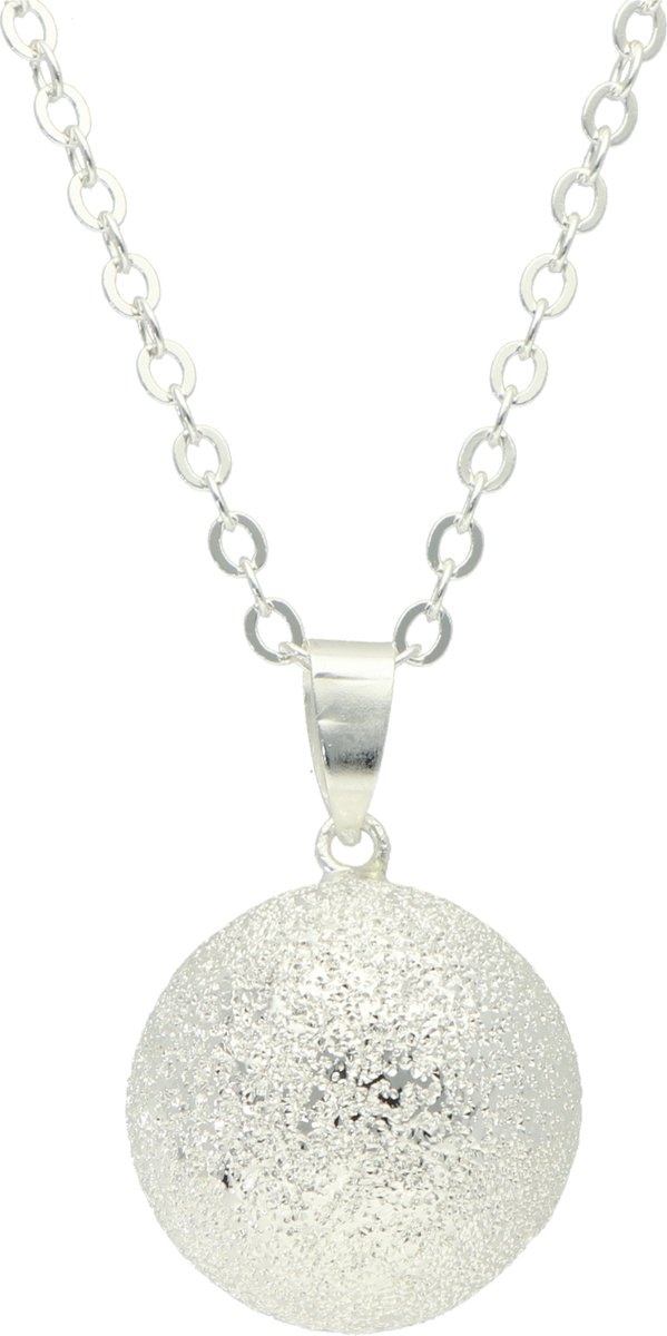 La Rosa Princesa Bola Zwangerschapsketting Zilverkleurig Silver Plated Brossé - Zwangerschapsbelletje