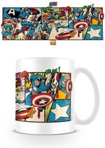 Marvel Retro Captain America Panels Mug - 325 ml