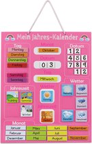 Navaris leerkalender voor kinderen - Magnetisch kalenderbord met seizoenen en het weer - Jaarkalender met magneten - Duitstalige kinderkalender