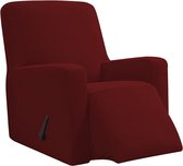 Hoes fauteuil jacquard, Fauteuilhoezen, stretchhoes voor relaxfauteuil compleet, Elastische hoes voor tv fauteuil (Wijnrood)