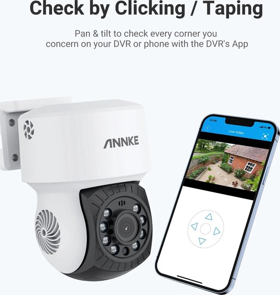 Beveiligingscamera - Camera - Camerabewaking - 30m Nachtzicht - 3.6mm Lens - IP65 Weerbestendige Camera Voor Gebruik Buitenshuis - Wit van Fisheye. — afbeelding 3