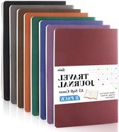 8-pack Soft Cover Notebooks A5, Gevoerd - feela Journal, Geregeld - Reisdagboek voor Vrouwen en Mannen - Studie, Kladblok - Schoolbenodigdheden, Oefening Schrijven. Kladblok