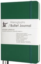 Hieroglyphs Bullet Journal - A5 notitieboek - Hardcover Notebook Dotted - Handleiding en Inspiratie - Nederlands - Groen - Forest Green