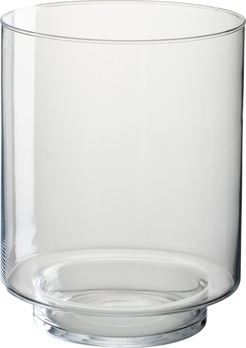 J-Line windlicht Laura - kaarshouder - glas - transparant - small