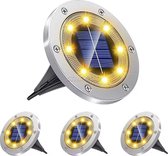 Cozy Fire - Solar Tuinlamp 12.5CM - Set van 4 stuks - Tuinverlichting op zonne-energie – Tuinfakkel - Tuinlantaarn