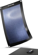 Nieuwe generatie 6W Flexibel Zonnepaneel. Krachtig en veel lichter, ultradun, onbreekbaar. voor Smartphone, ideaal voor Camping en Wandelen - Zwart