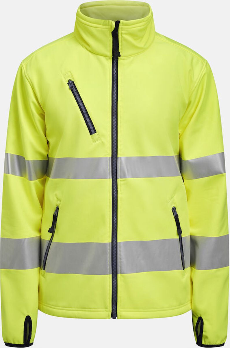 Jobman 1202 Hi-Vis Softshell Jacket 65120255 Geel