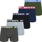 Boxer homme | Benyson | Paquet de 5 | Coton | Taille 3XL | Melange de couleurs | Sous-vêtements hommes | Sous-vêtements Homme Onder |