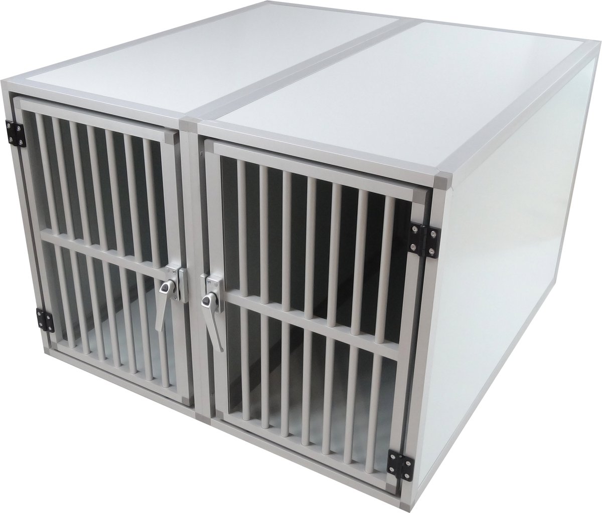 Hundos Autobench Recht model Dubbel 100x95x67 met spijlen Standaard