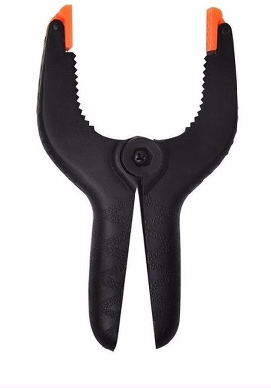 Proplus zeilklemmen/lijm klem - set 4x stuks - zwart - 15 cm - kunststof - marktkraam/dekzeil/DHZ van ProPlus — afbeelding 5