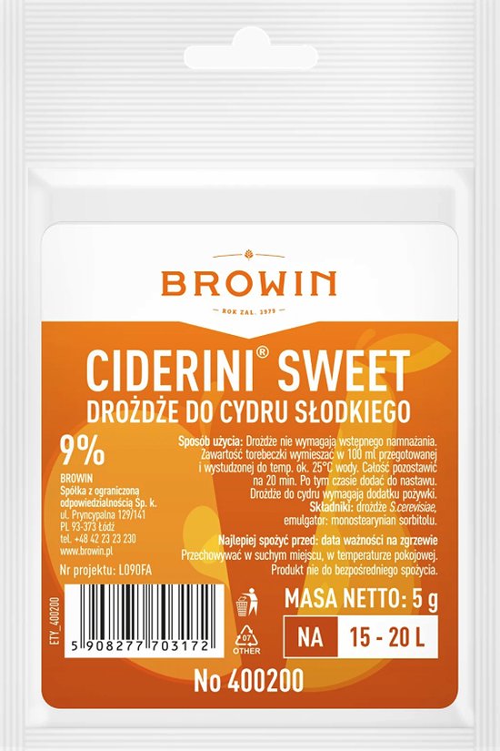 Purée de levure de cidre pour cidre doux 9%