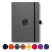Dingbats A5+ Wildlife Grey Elephant Notebook - Graph