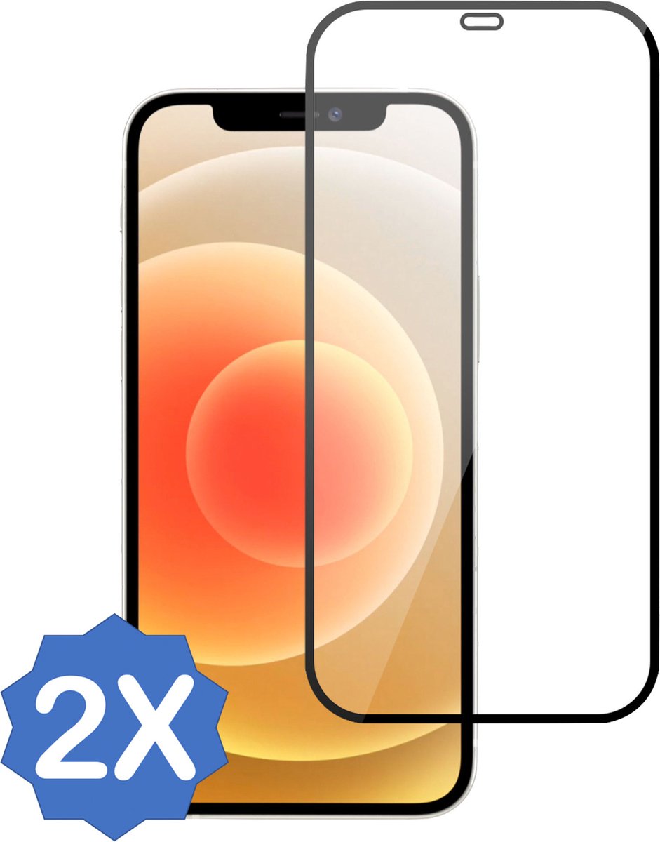 2x Geschikt voor iPhone 12 / 12 Pro - Screenprotector - Gehard Glas - Full GuardCover