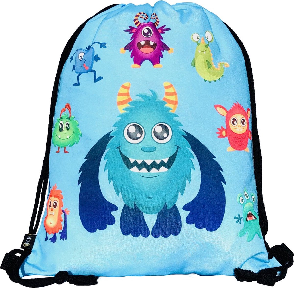 Gymtas - Zwemtas - Sporttas - Speelgoed tas - Rugzak - Monsters - Heckbo - 32x40cm
