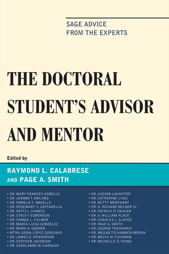 The Doctoral Student's Advisor and Mentor - cover
