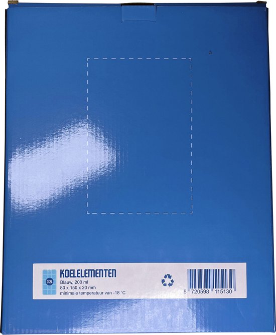 DULA Blue Éléments de refroidissement Elements - set de 6 pièces 200 cc - 8 x 15 x 2 cm
