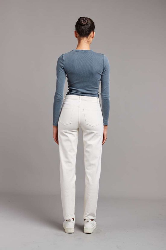 Pantalon Toxik3 taille haute coupe droite crème