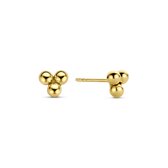 New Bling 9NBG-0382 Gouden Oorknopjes - Dames - 3 Bolletjes - 5,3 x 5,3 mm - 14 Karaat - Goud