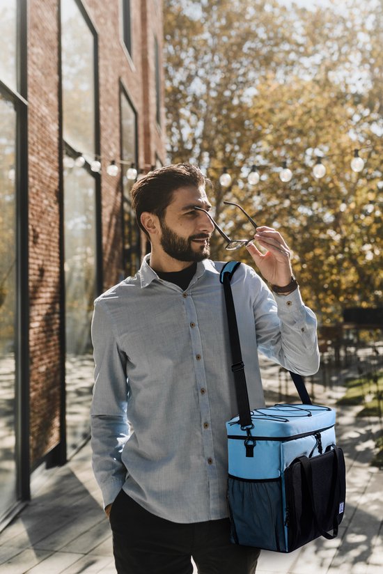 Brisby 4 Laags Geïsoleerde Koeltas - Lunchtas 30 liter - Zwart Blauw van Brisby — afbeelding 2