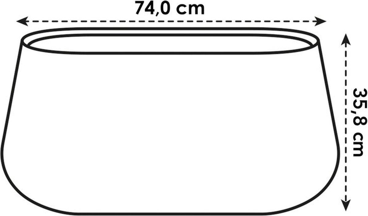 Elho Pure Cone Long Wheels 75 - Grande jardinière intérieur et extérieur