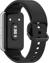 Siliconen bandje - geschikt voor Samsung Galaxy Fit 3 - zwart