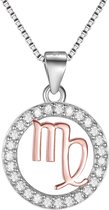 Tracelet | Zilveren Kettingen | Ketting Horoscoop Maagd | Sterrenbeeld Rosé en Zilver | 925 Sterling Zilver | 925 Keurmerk stempel | 925 Zilver Certificaat | In Leuke Cadeauverpakking