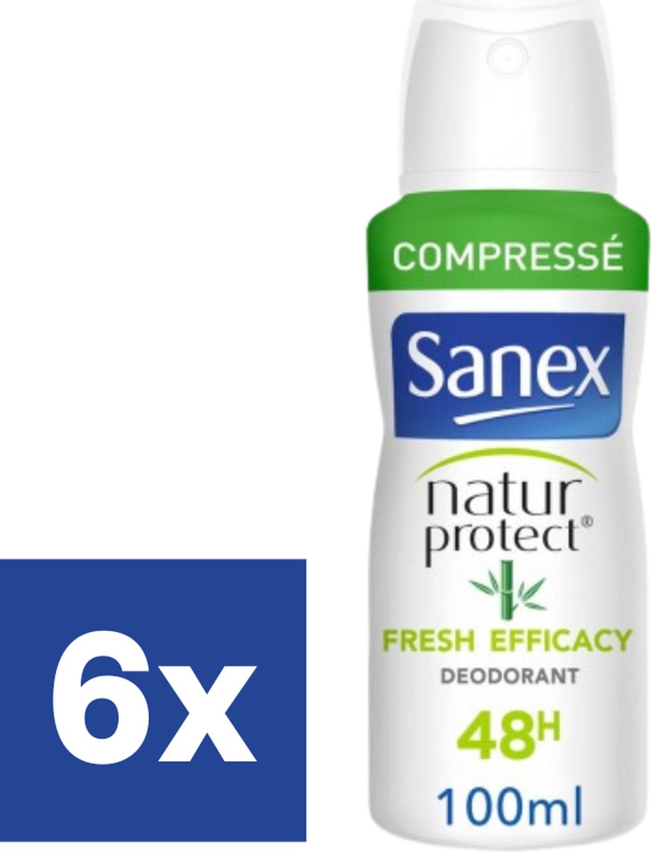 Goedkoopste Sanex Deo Natur Protect Bamboo Efficacy Spray - 6 x 100 ml