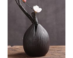 Ikebana - Pyrena - vaas - handgemaakt - Zwart
