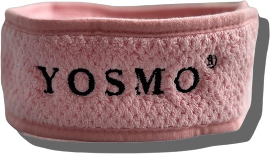YOSMO - Skincare en Make up Haarband - Hoofdband - Badstof -  kleur roze