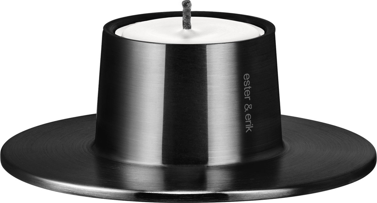 Ester & Erik | Outdoor Candle Holder Small Black| Incl. Candle | Incl. Candle extinguishers | Luxury