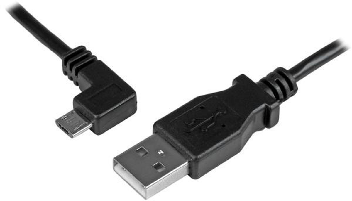 StarTech 0,5 meter Micro USB oplaad en sync kabel - Haaks links