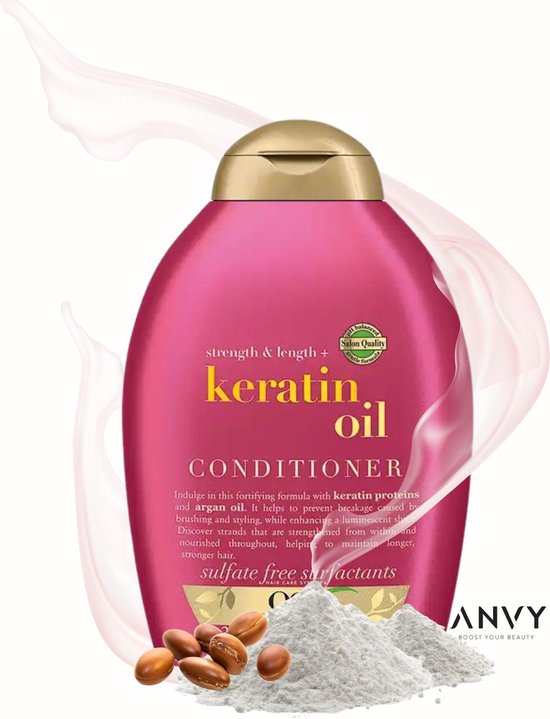 Anti-haaruitval Anti-breuk Conditioner OGX Keratine (385 ml)