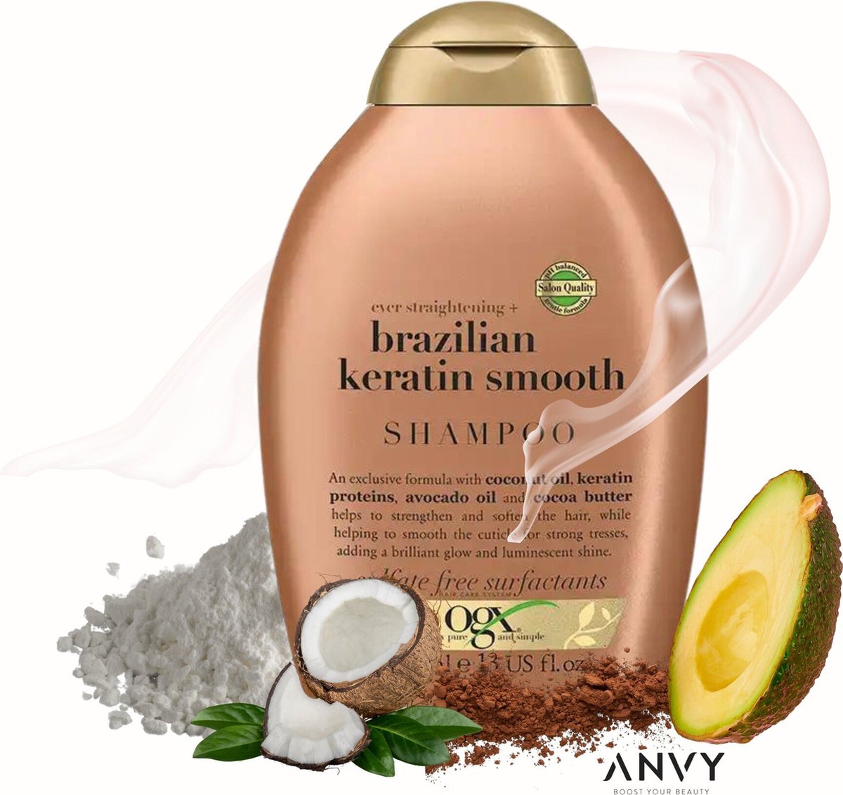 Het is puur, Salt Free Care shampoo, zoutvrije behandeling voor chemisch behandeld haar, behoudt Braziliaans en keratine-strijken, wekelijks gebruik, 500 ml