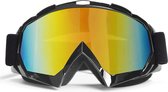 4-FQ motorcrossbril, ATV crossmotor off-road race MX-rijbril, kruisbril, hoogwaardige motorbril, anti-condens UV-beschermbril met dubbele lens schuimvulling zwart