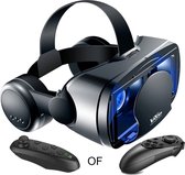 DrPhone RealityVision - Lunettes VR - 3D - Comprend des écouteurs - Comprend une manette de contrôle - Convient aux Smartphones de 5 à 7 pouces - Regardez des films - Amis - Zwart