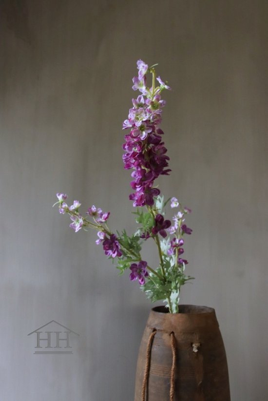 Kunstbloem delphinium - paars - zijden bloem - 82 cm - kunstbloemen - nepbloemen