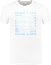 Ballin Amsterdam - Heren Regular fit T-shirts Crewneck SS - White - Maat XL