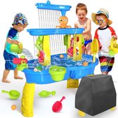 Watertafel - Zandtafel - Speeltafel voor Kinderen - Activiteiten Tafel voor Baby en Kinderen - Blauw met Geel - Extra Groot