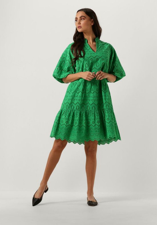 Notre-V Nv-donna Dress Robe Broderie Anglaise Robes Femme - Robe - Rok - Robe - Vert - Taille L