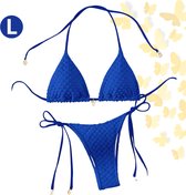Livano Bikini Femme - Bikini Filles - Maillot de bain - Push Up - Maillots de Maillots de bain Femme - Nager - Set Sexy - Haut et Bas - Bleu Roi - Taille L