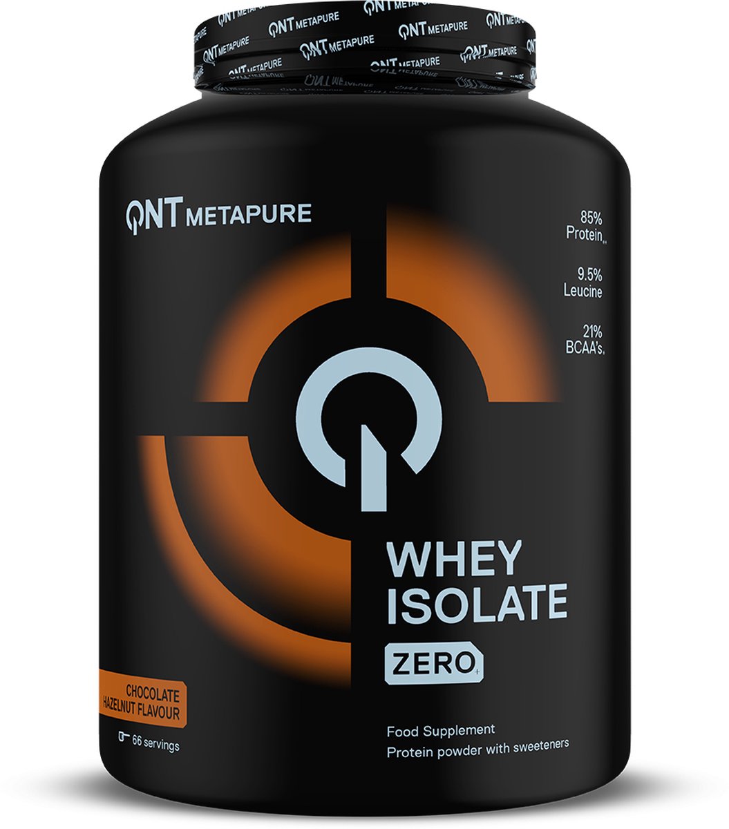Goedkoopste QNT Metapure Whey Protein Isolate 2kg Chocolate-Hazelnoot
