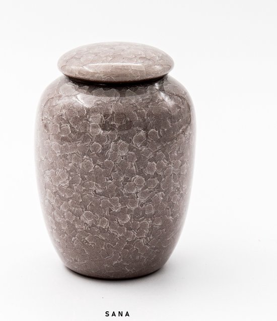 Sand urn - Beige - 300ML - hoogwaardig keramiek - SANA - moderne urn - kleine urn - mini urn - crematie urn - as urn - huisdieren urn - urn hond - urn kat - familie urn - urn voor as volwassen - urne - urne hond - urnen - urne volwassenen - urne kat