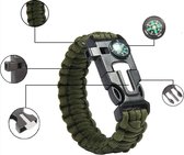 *** Survival paracord armband met 5 functies - 4-in-1 Survival-Armband: Paracord, Kompas, Fluitje - van Heble® ***