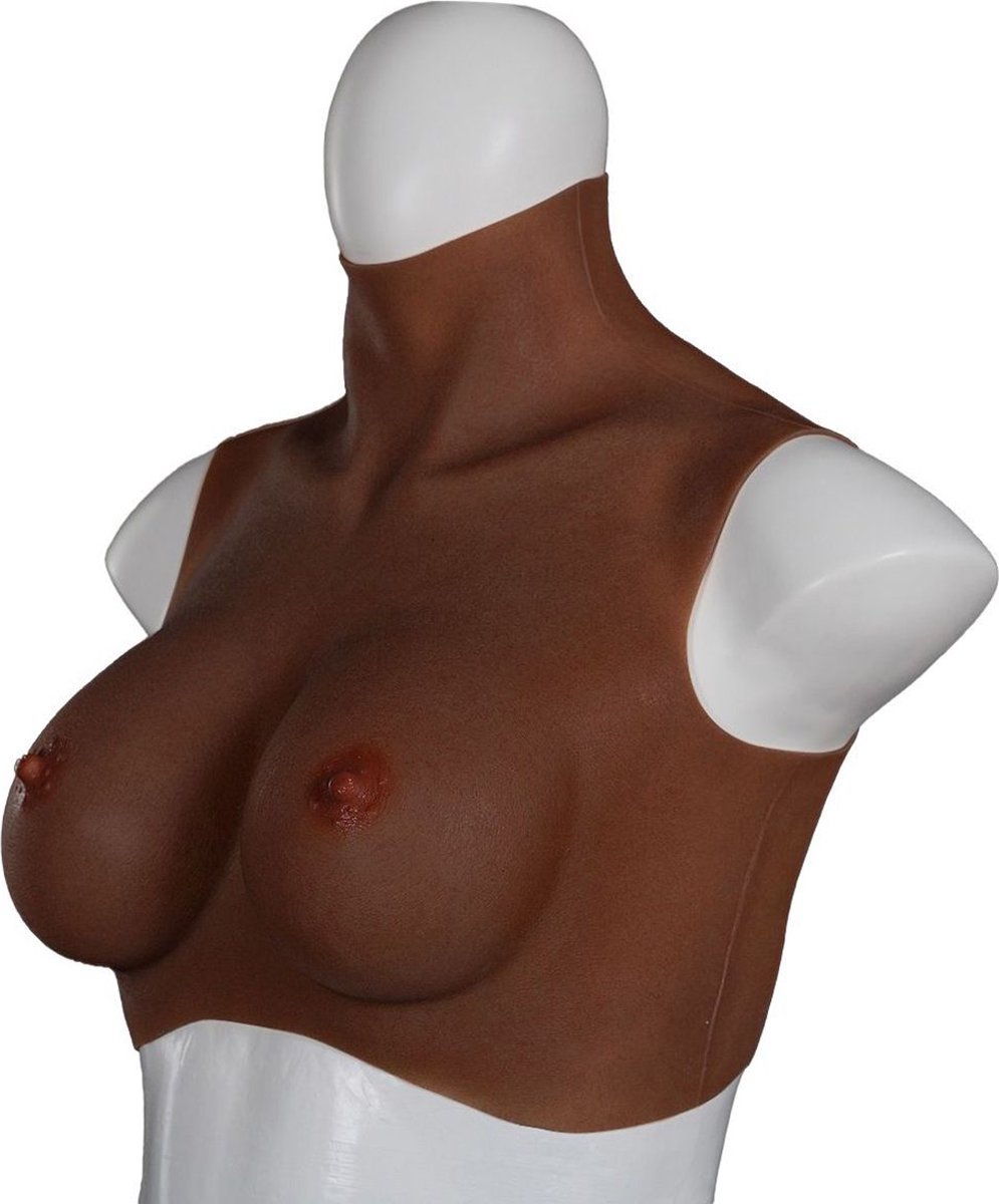 Goedkoopste XX-DreamToys - Ultra Realistische Bodysuit - Drag - Bovenlijf Met Borsten - Bruin - Maat M